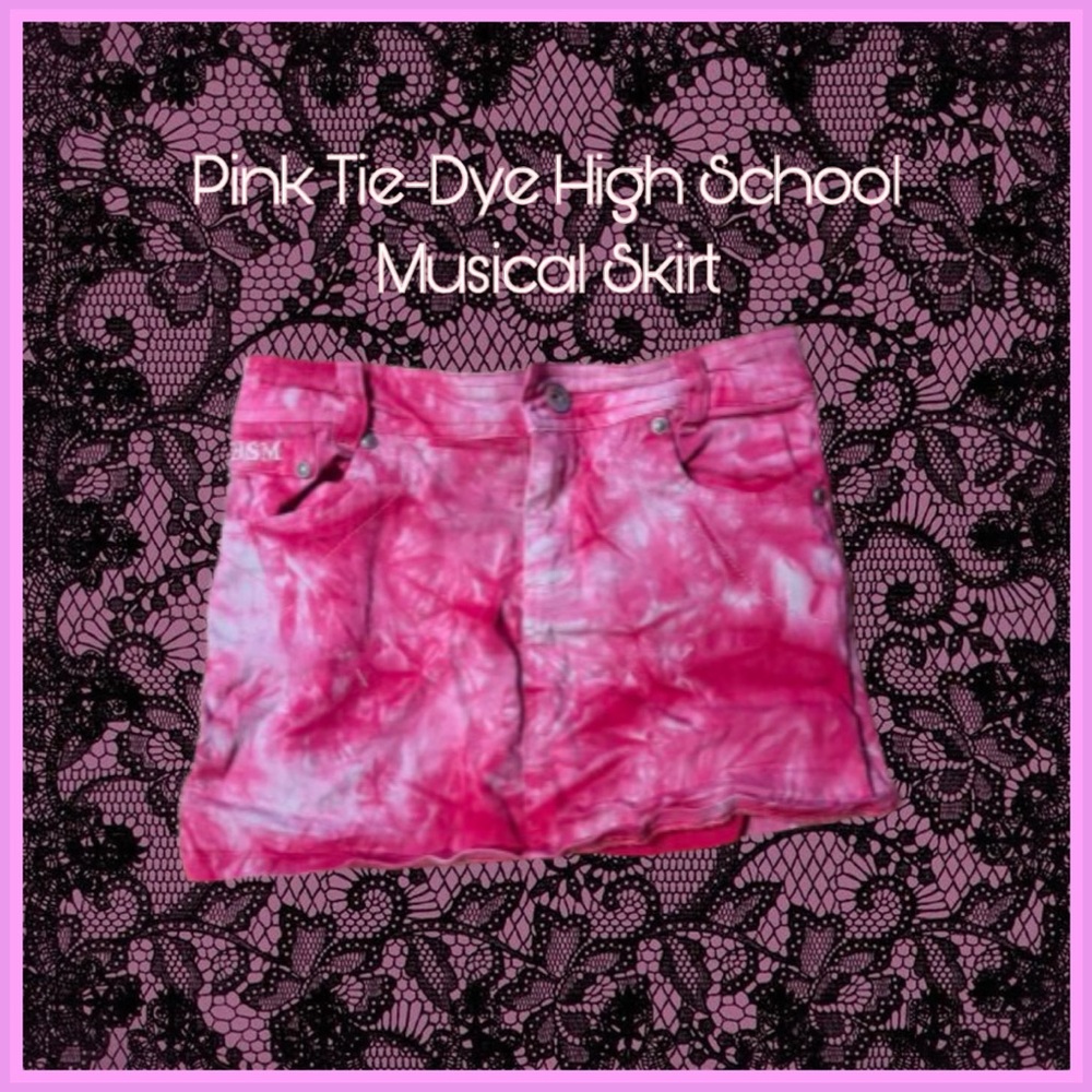 Pink Tie-Dye High School Musical Skirt
